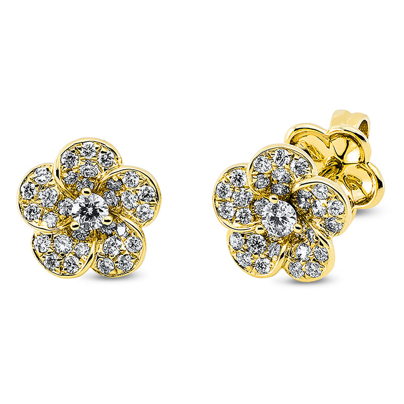 Modern Woman Ohrstecker Gelbgold 18kt 0,48ct