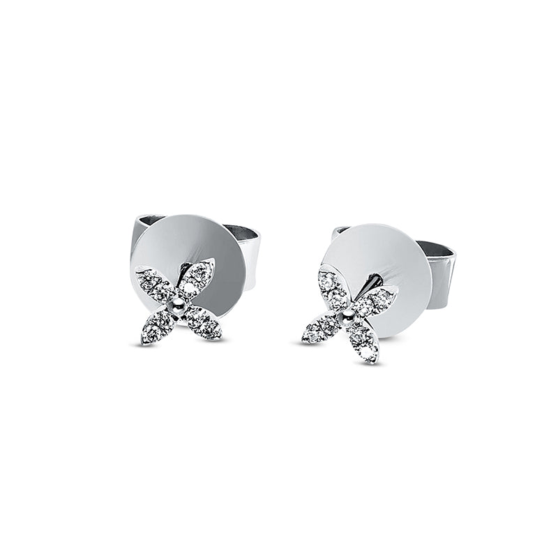 Modern Woman Ohrstecker Weißgold 18kt 0,06ct