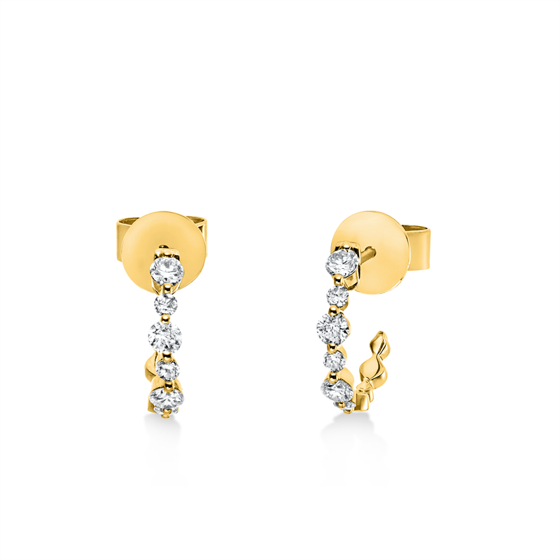 Modern Woman Ohrstecker Gelbgold 18kt 0,41ct