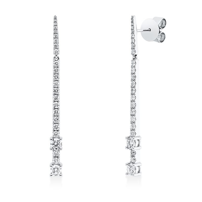 Modern Woman Ohrschmuck Weißgold 18kt 0,93ct