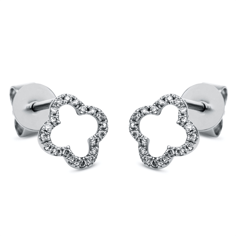 Modern Woman Ohrstecker Weißgold 18kt 0,09ct