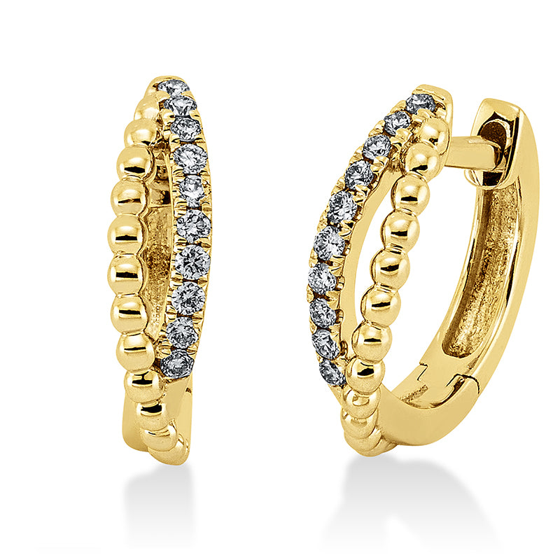 Modern Woman Creolen Gelbgold 18kt 0,11ct