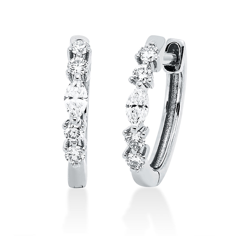 Modern Woman Creolen Weißgold 18kt 0,21ct