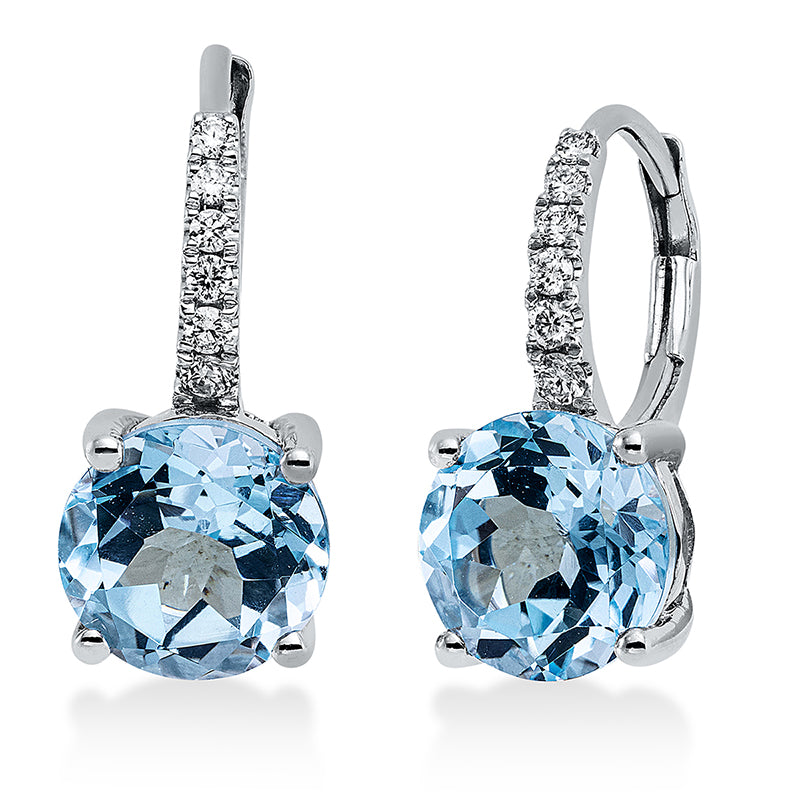 Farbstein Fashion Ohrschmuck Weißgold 18kt 0,15ct