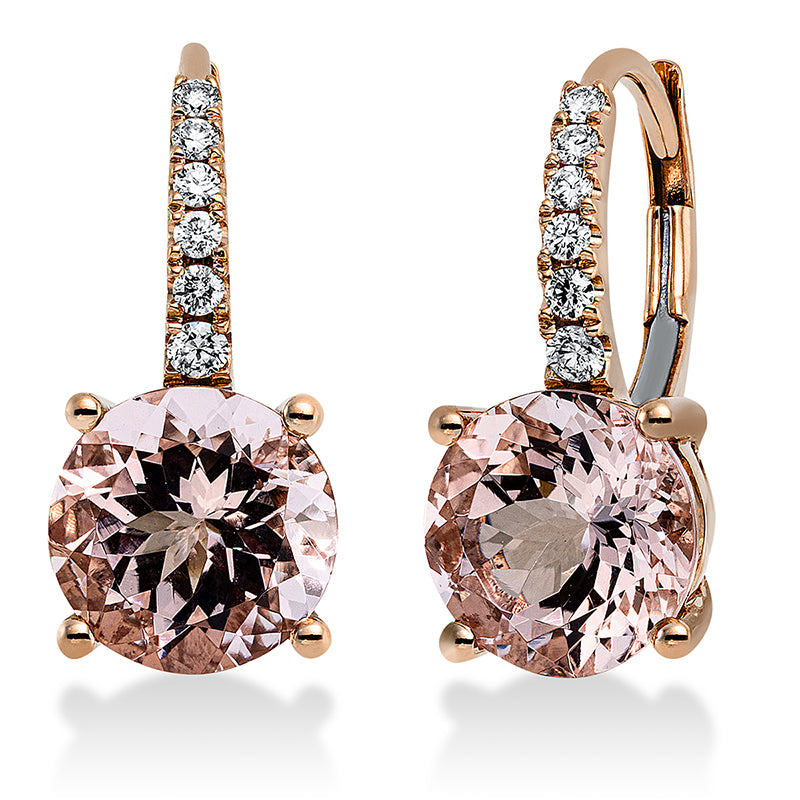 Farbstein Fashion Ohrschmuck Rotgold 18kt 0,15ct