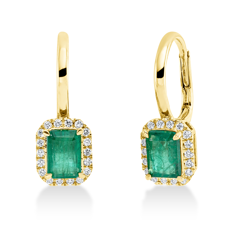 Farbstein Classic Ohrschmuck Gelbgold 18kt 0,25ct