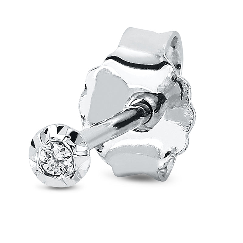 Modern Woman Ohrstecker Weißgold 14kt 0,01ct