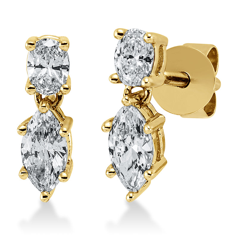 Modern Woman Ohrschmuck Gelbgold 18kt 0,62ct