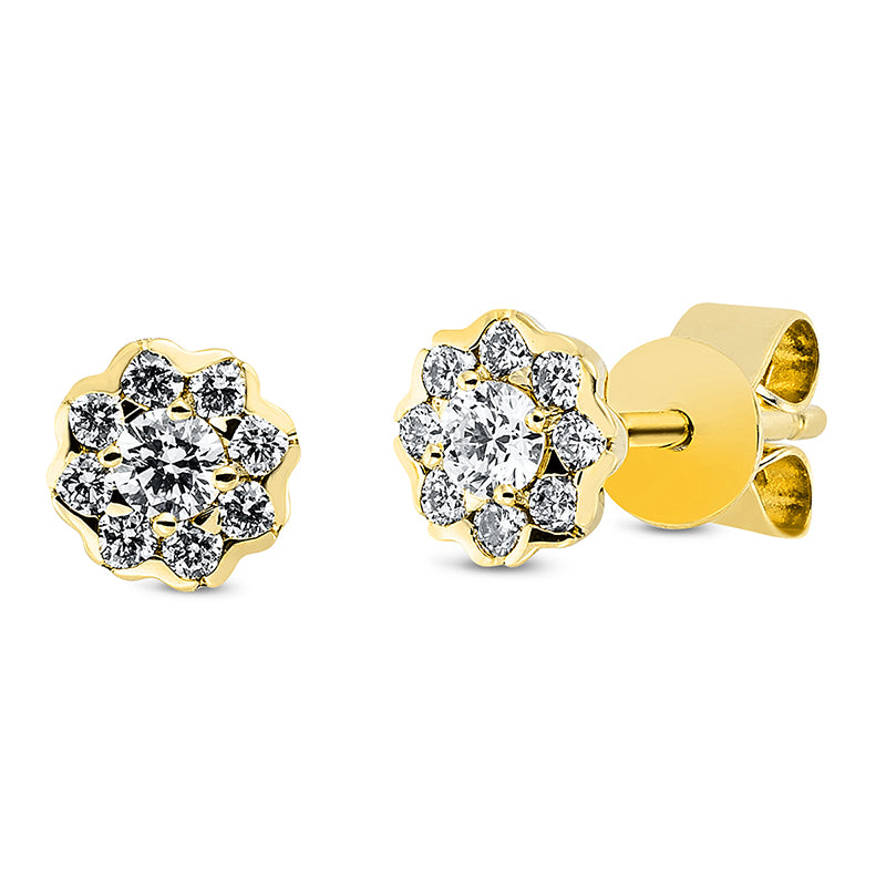 Illusion Classic Ohrstecker Gelbgold 18kt 0,22ct