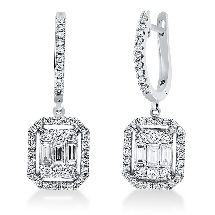 Illusion Classic Ohrschmuck Weißgold 14kt Ref-2R054