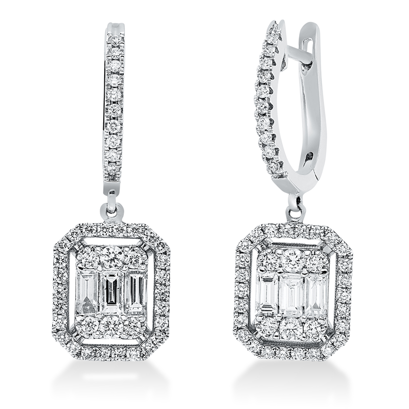 Illusion Classic Ohrschmuck Weißgold 14kt Ref-2R054