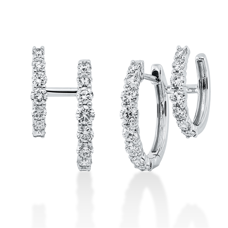 Modern Woman Ohrschmuck Weißgold 18kt 1,21ct