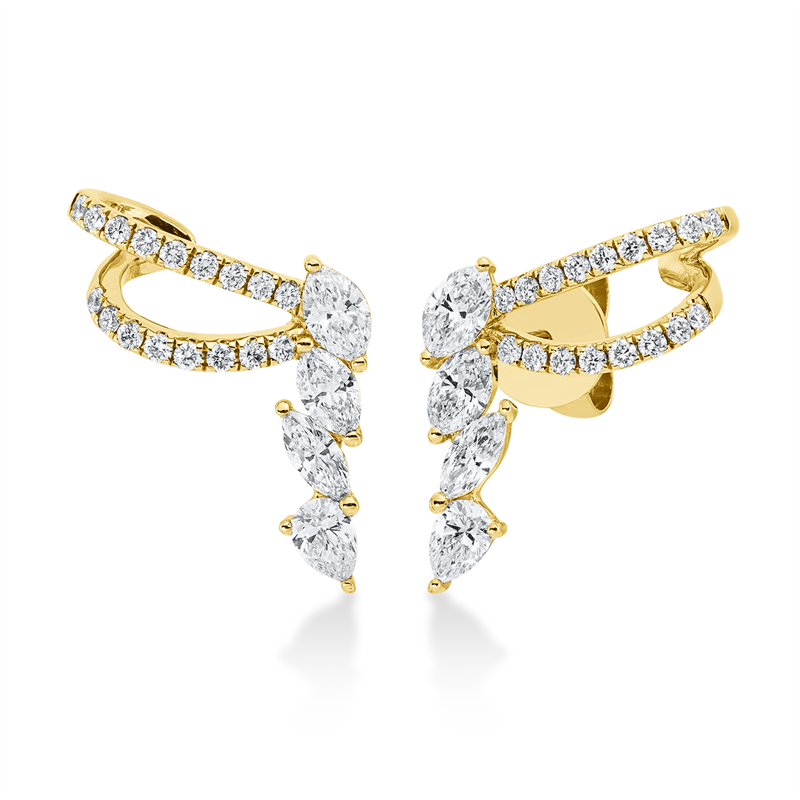 Modern Woman Ohrstecker Gelbgold 18kt 1,02ct