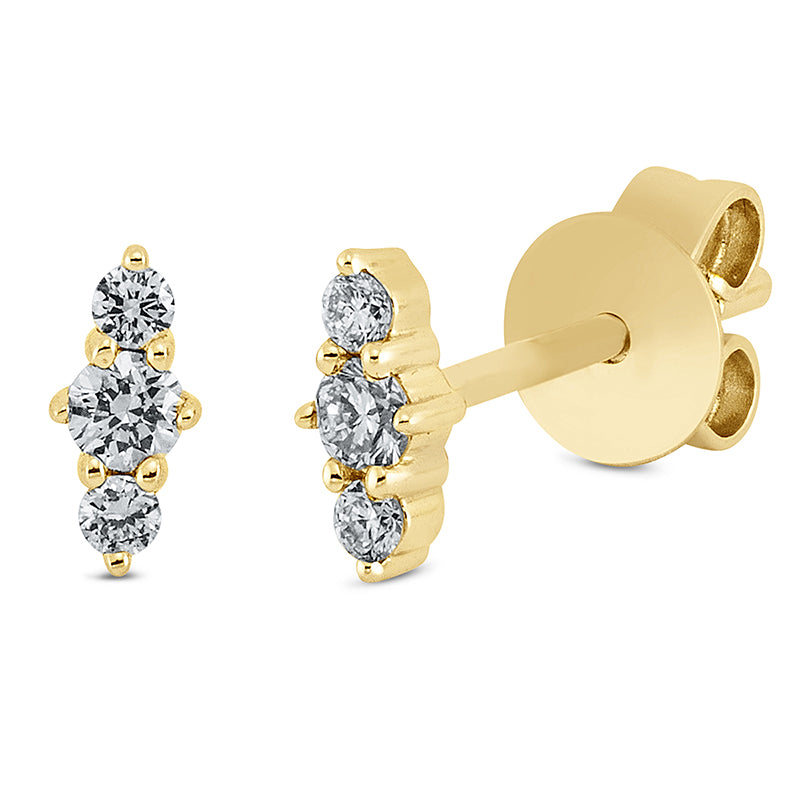 Modern Woman Ohrstecker Gelbgold 18kt Ref-2R148