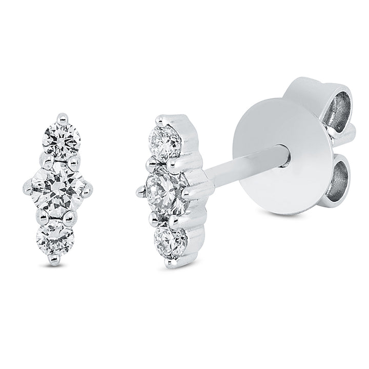 Modern Woman Ohrstecker Weißgold 18kt Ref-2R148
