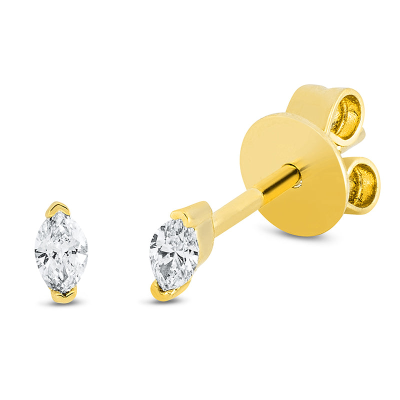 Solitaire Ohrstecker Weißgold 18kt 0,08ct