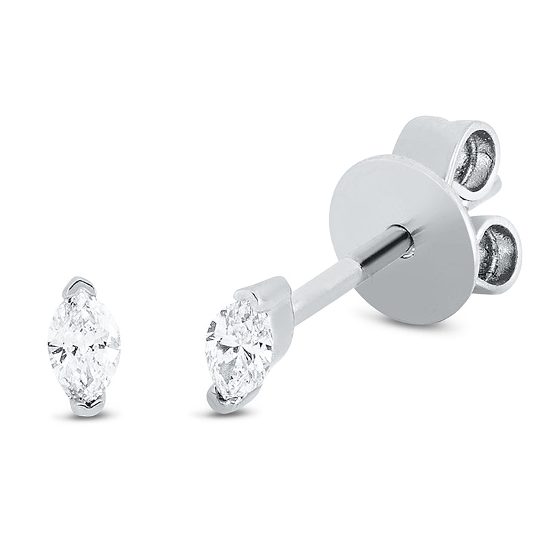 Solitaire Ohrstecker Weißgold 18kt 0,08ct