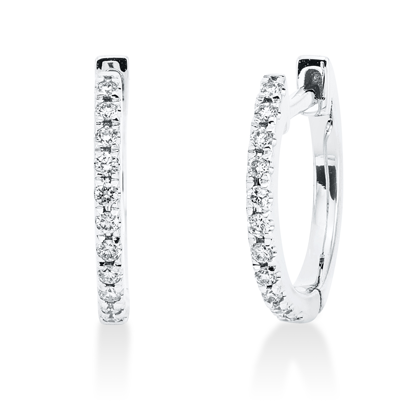 Modern Woman Creolen Weißgold 18kt 0,09ct