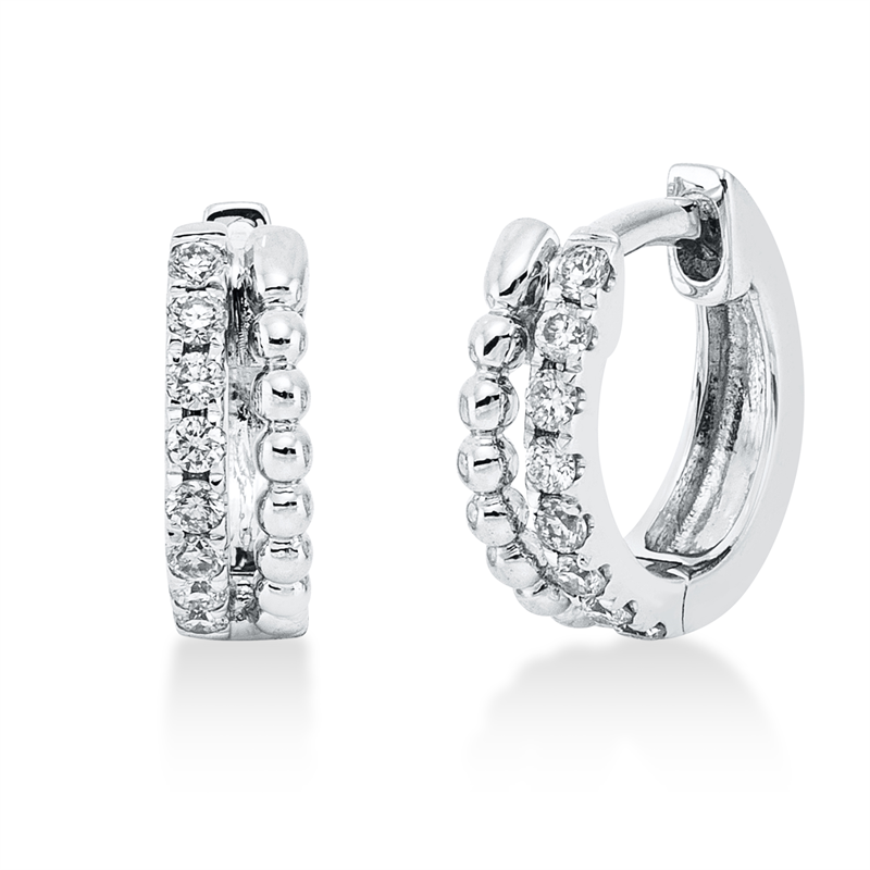 Modern Woman Creolen Weißgold 18kt 0,14ct