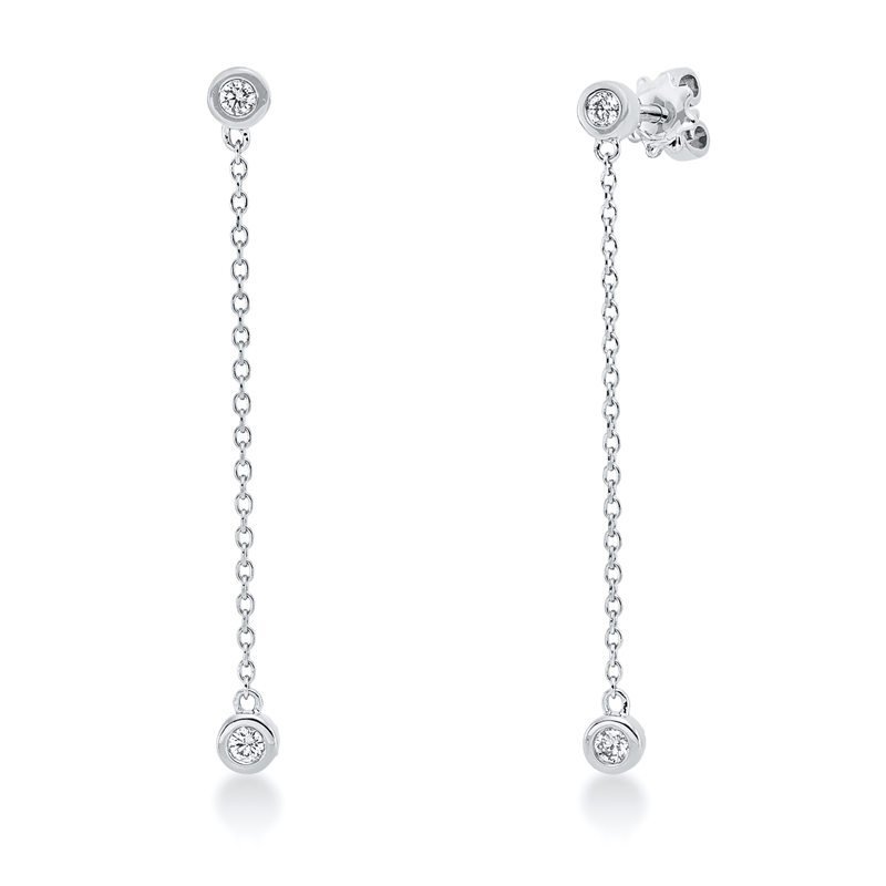 Modern Woman Ohrschmuck Weißgold 14kt 0,19ct