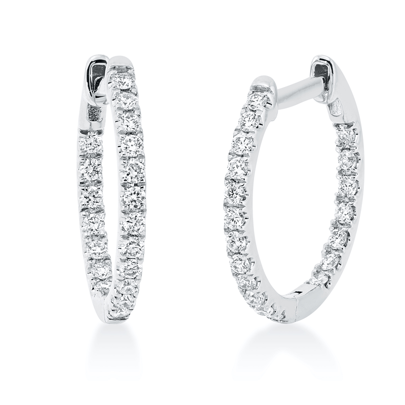 Modern Woman Creolen Weißgold 18kt 0,32ct