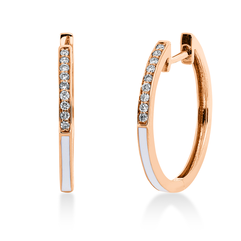 Modern Woman Creolen Rotgold 18kt 0,09ct