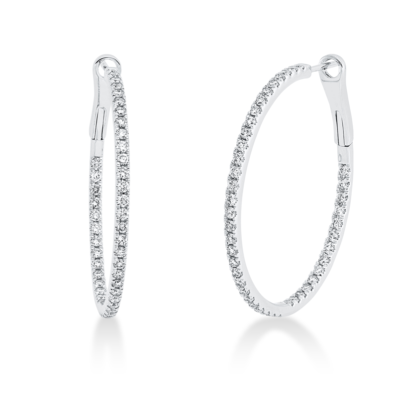 Modern Woman Creolen Weißgold 18kt 1,34ct