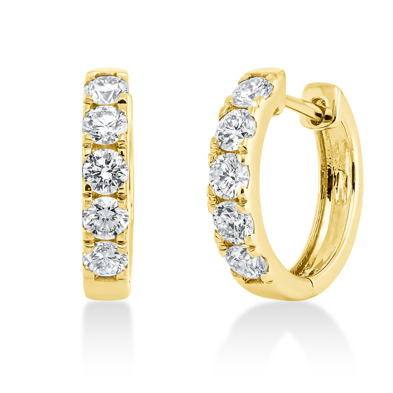 Modern Woman Creolen Gelbgold 18kt 0,89ct