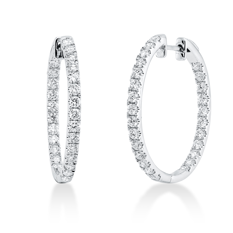 Modern Woman Creolen Weißgold 18kt 1,29ct