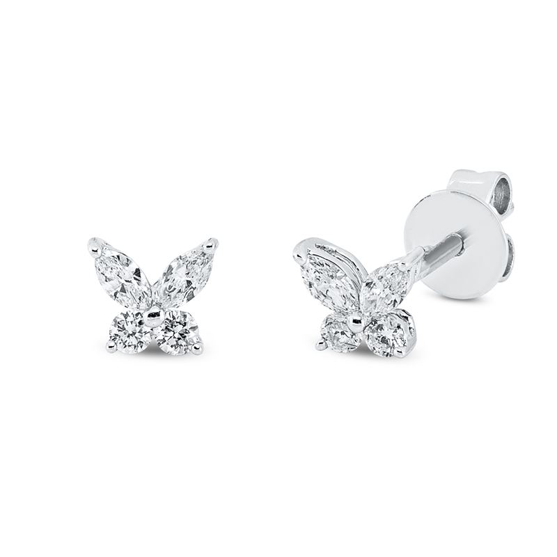 Tier Ohrstecker Weißgold 18kt 0,21ct