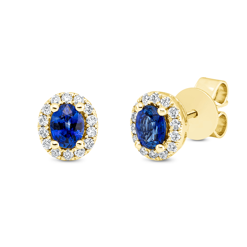 Farbstein Classic Ohrstecker Weißgold 18kt 0,17ct