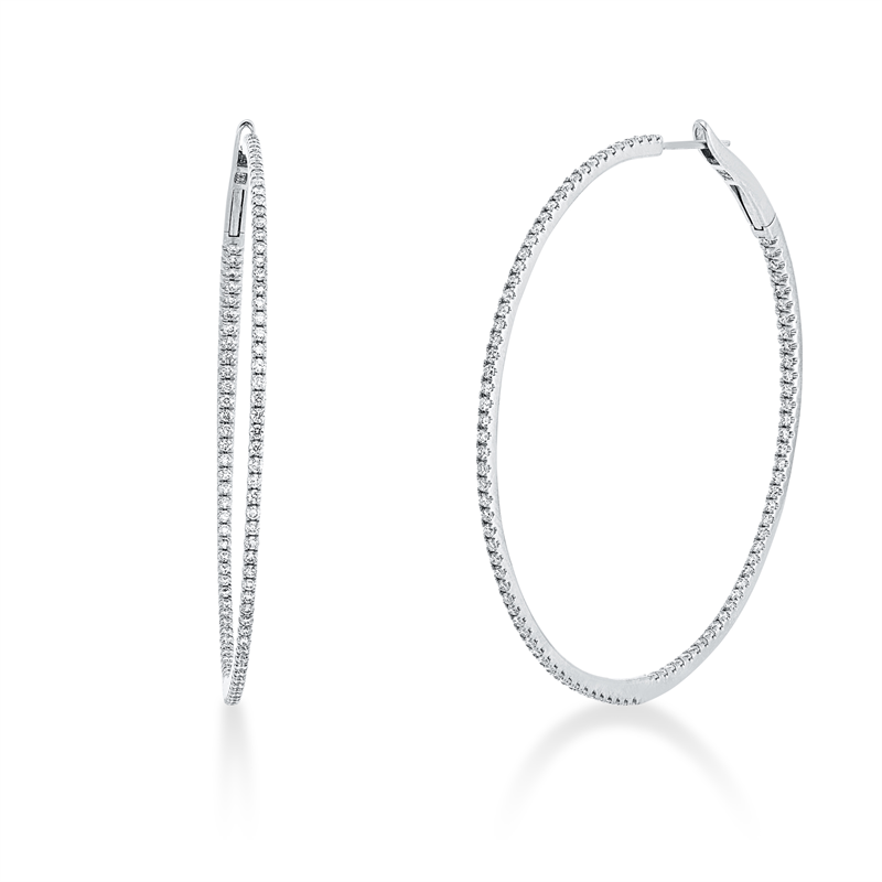 Modern Woman Creolen Weißgold 18kt 1,4ct