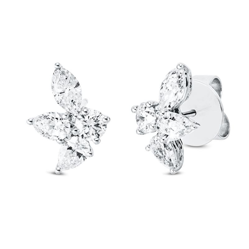 Exklusiv Ohrstecker Weißgold 18kt 1,61ct
