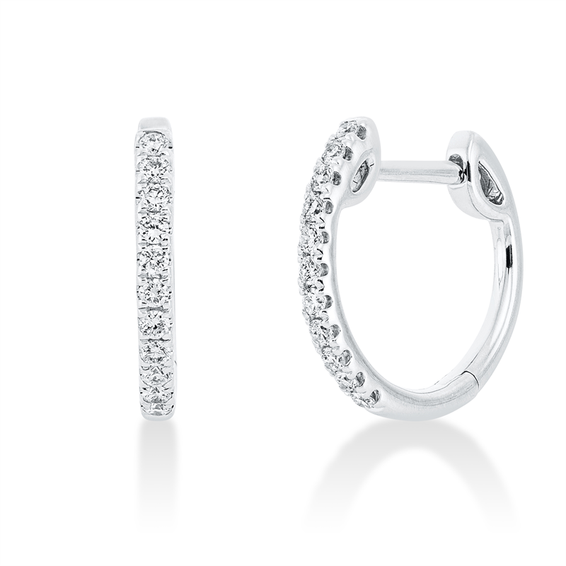 Modern Woman Creolen Weißgold 18kt 0,24ct