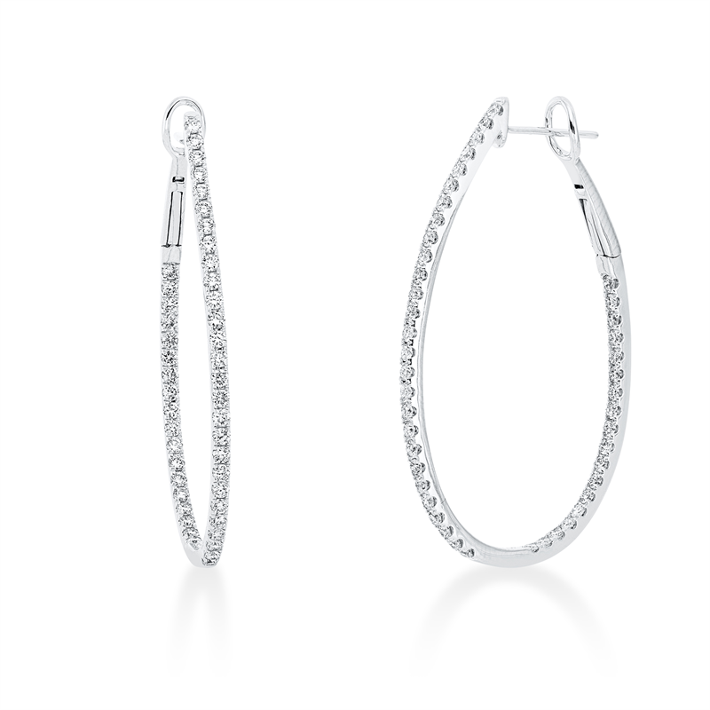 Modern Woman Creolen Weißgold 18kt 1,83ct