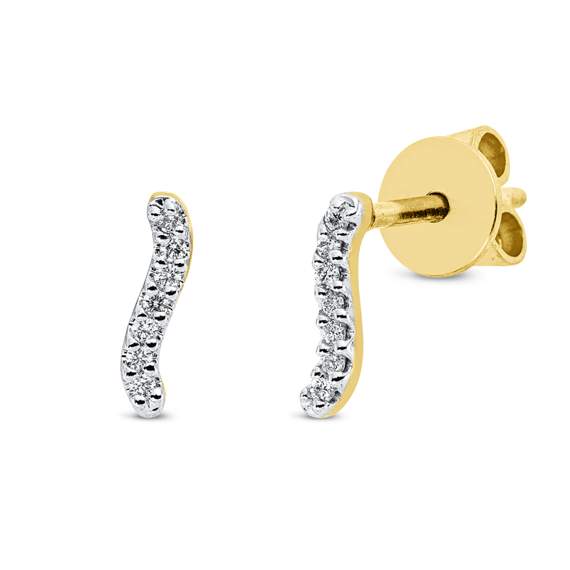 Modern Woman Ohrstecker Weißgold 18kt 0,05ct