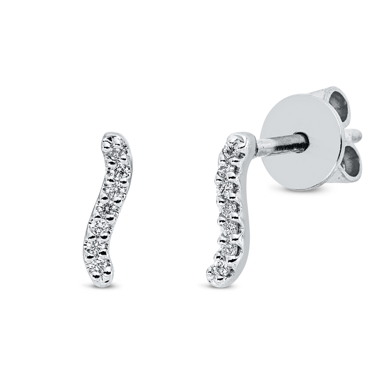 Modern Woman Ohrstecker Weißgold 18kt 0,05ct