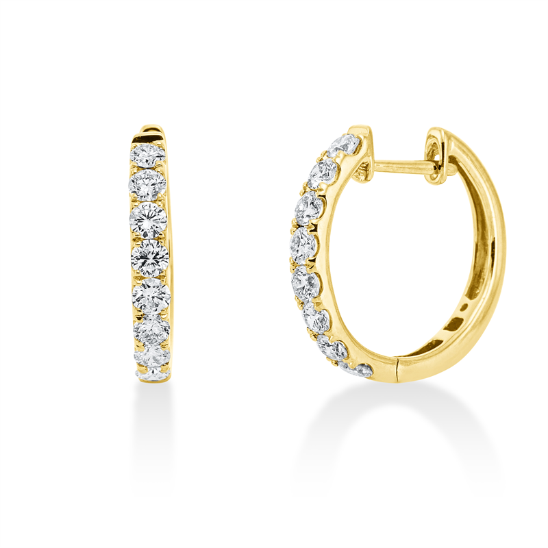 Modern Woman Creolen Gelbgold 18kt 0,63ct
