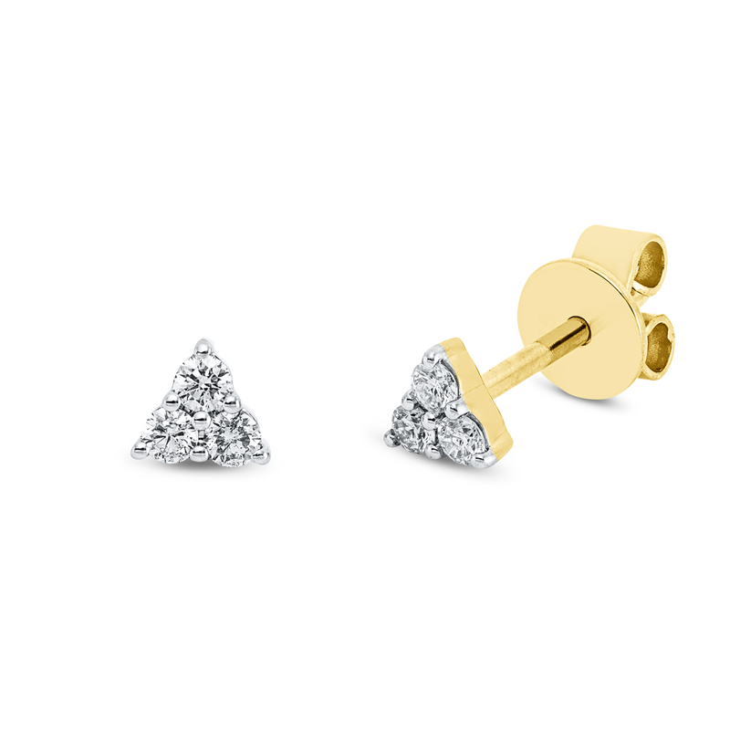 Modern Woman Ohrstecker Gelbgold 18kt 0,13ct