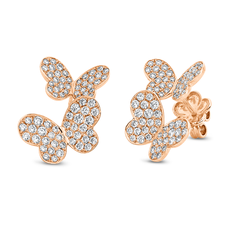 Tier Ohrstecker Rotgold 18kt 1,33ct