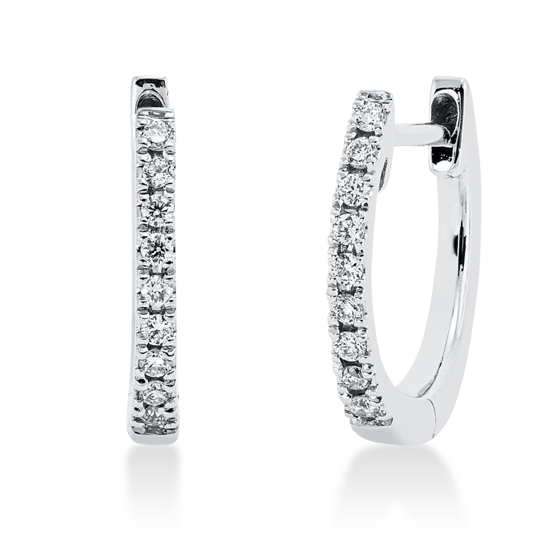 Modern Woman Creolen Weißgold 18kt 0,08ct