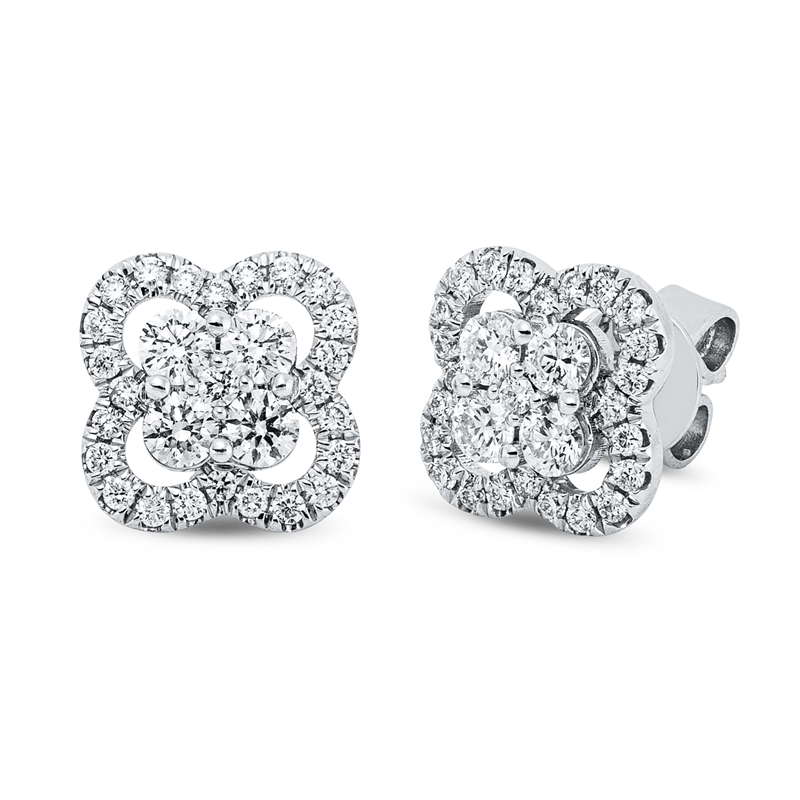 Modern Woman Ohrstecker Weißgold 14kt 0,78ct