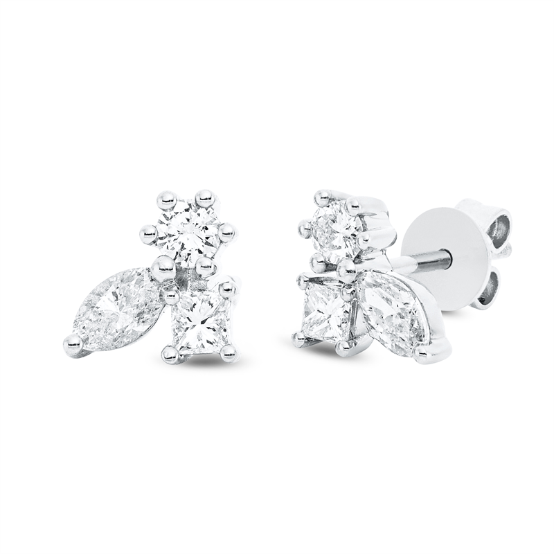 Modern Woman Ohrstecker Weißgold 18kt 0,66ct