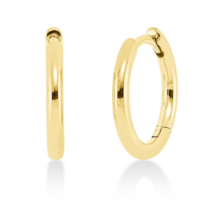 Plain Creolen Weißgold 18kt