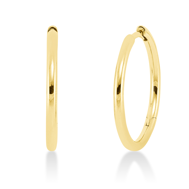 Plain Creolen Weißgold 18kt
