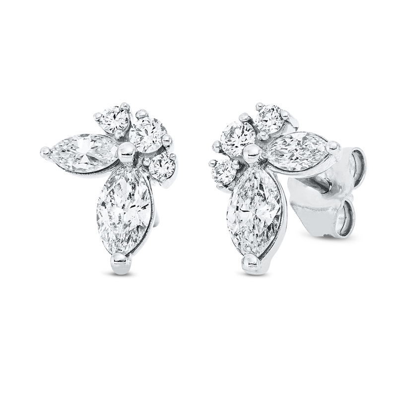 Modern Woman Ohrstecker Weißgold 18kt 0,87ct