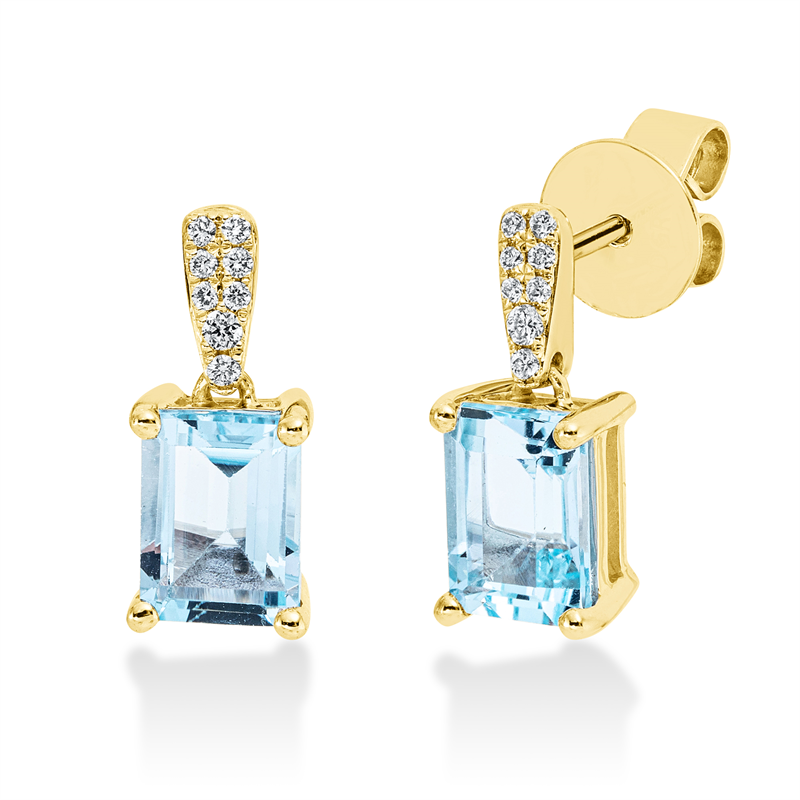 Farbstein Fashion Ohrschmuck Gelbgold 18kt Ref-2S441