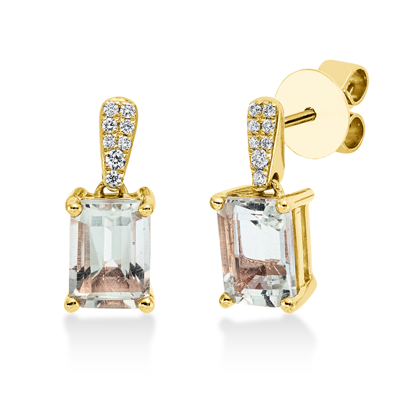 Farbstein Fashion Ohrschmuck Gelbgold 18kt Ref-2S443