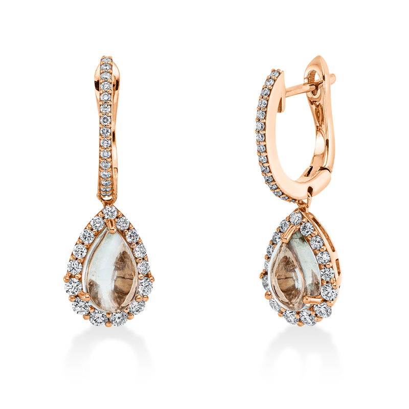 Farbstein Fashion Ohrschmuck Rotgold 18kt 0,52ct