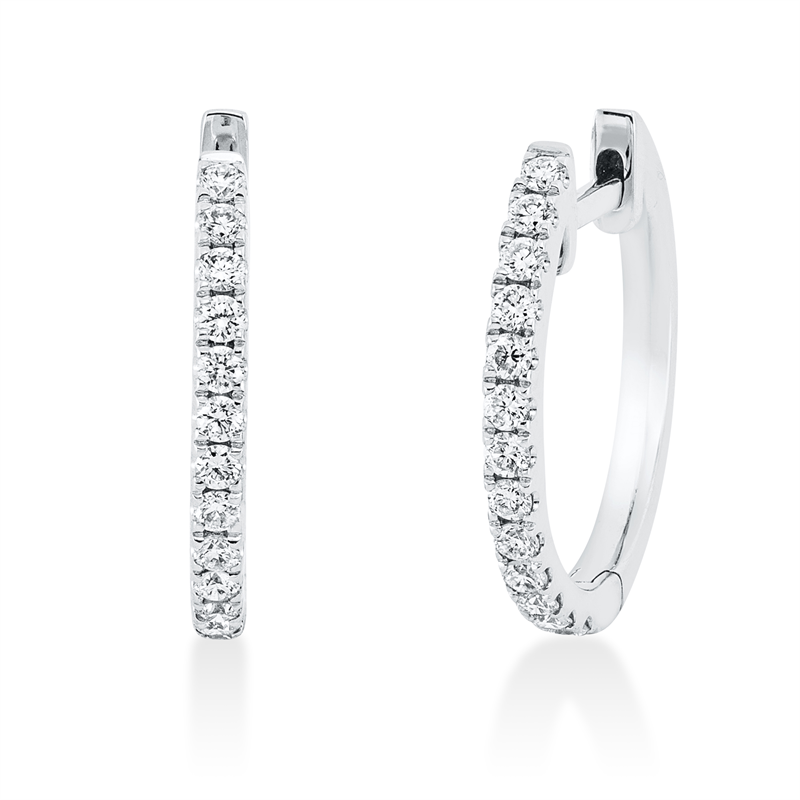 Modern Woman Creolen Weißgold 18kt 0,28ct